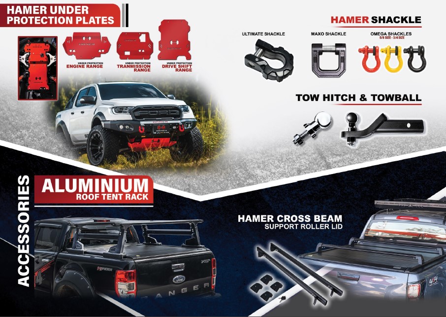 HAMER UNDER PROTECTION PLATES & ALUMINIUM ROOF TENT RACK