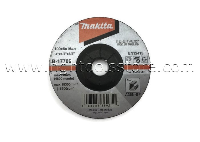 แผ่นเจียร์ ขนาด 4" ขัดอลูมิเนียม A36N รุ่น B-17706 ยี่ห้อ MAKITA แท้ (สอบถาม)