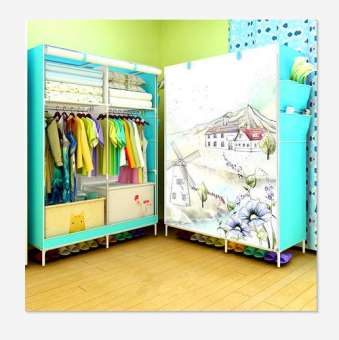 Yifun Multifunction 2 Block wardrobe ตู้เสื้อผ้า 2 บล๊อค-สไตล์อังกฤษ