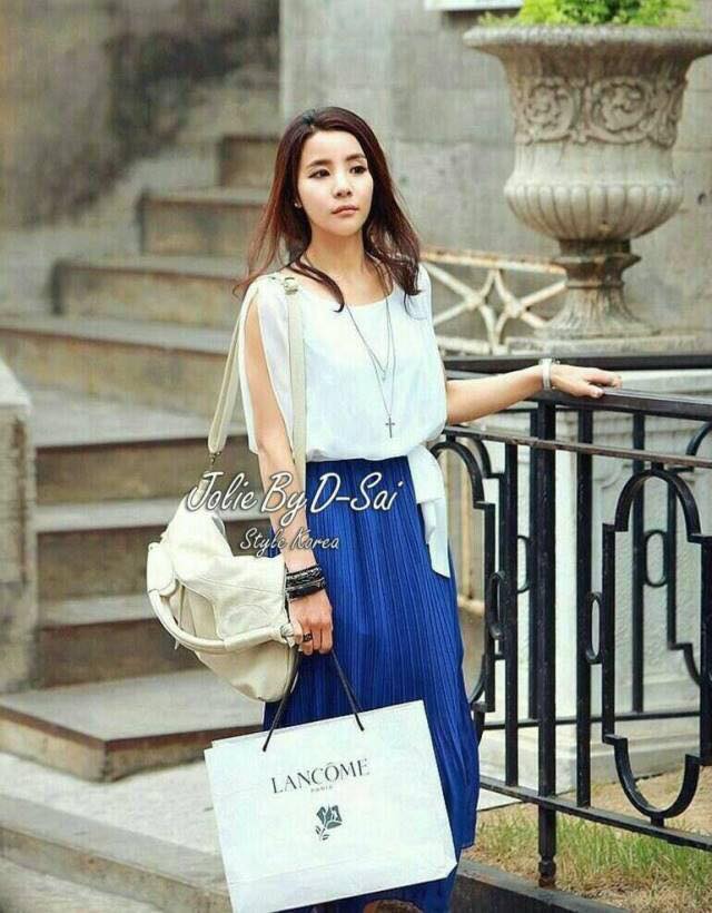 Jolie By D-Sai Maxi Dress ~ Korea Design Maxi Dress ชุดแม๊กซี่เดรสยาวเนื้อผ้าชิฟฟ่อน ตัวเสื้อ Design เก๋ๆตัดต่อ 2 ชั้น