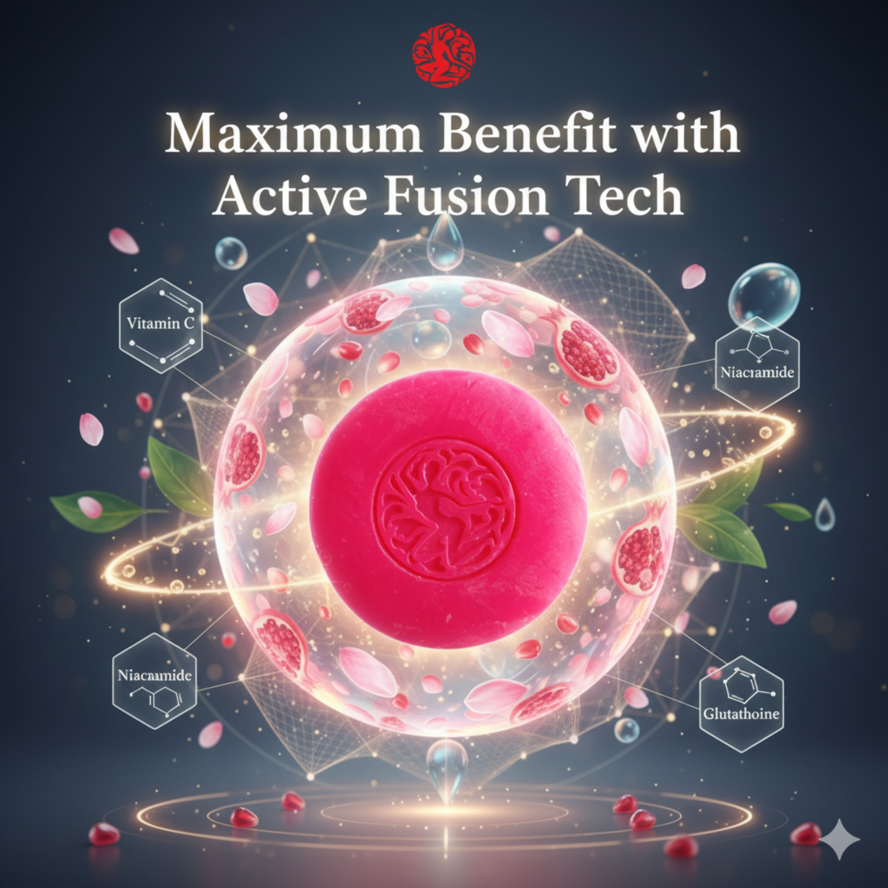 MONDODARI Pomegranate Soap – สบู่ทับทิมผิวใส เนียนนุ่ม 100 กรัม