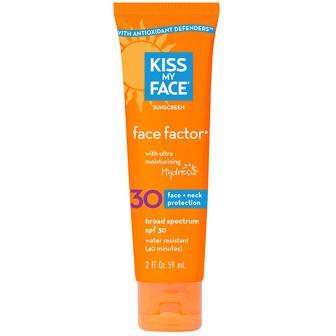 Kiss My Face, Sunscreen, Face Factor, Face + Neck, SPF 30, 2 fl oz (59 ml)
