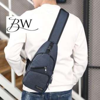 BW กระเป๋าสะพายคาดอก กระเป๋าสะพายข้าง พร้อมสายUSB