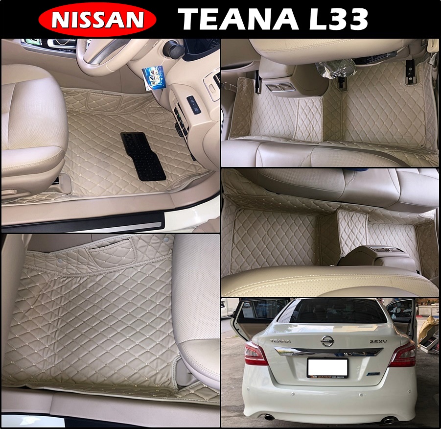 พรมปูพื้นรถยนต์6D NISSAN TEANA L33 ปี2013-19 พรม6D เต็มคัน 3ชิ้น