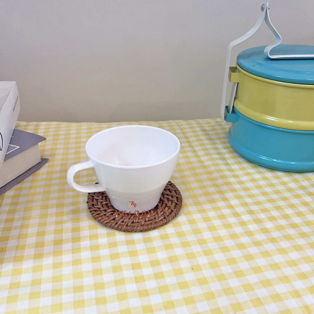 แผ่นรองจาน รองแก้ว สานจากเถาวัลย์ ถาดอาหาร พร็อพถ่ายรูป 🥗