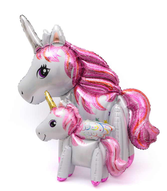 ลูกโป่งฟอยล์ยูนิคอร์น4มิติตั้งพื้น / 4D Unicorn Balloon