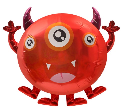ลูกโป่งฟอยล์มอสเตอร์แดง3ตา + 3 Red Monster Foil Balloon