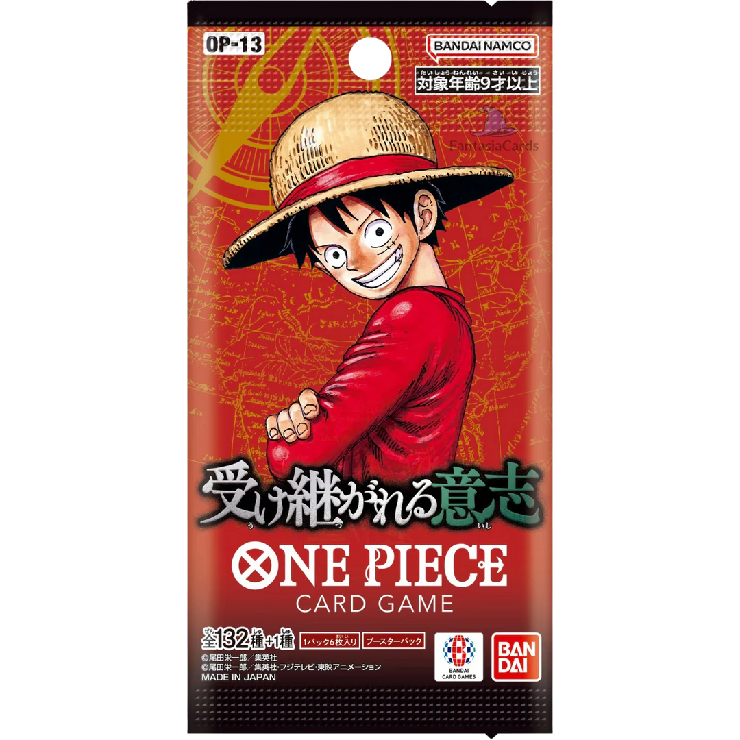 One Piece Card Game [OP-13] One Piece Booster Pack: Carrying on His Will แบบ 1 ซอง