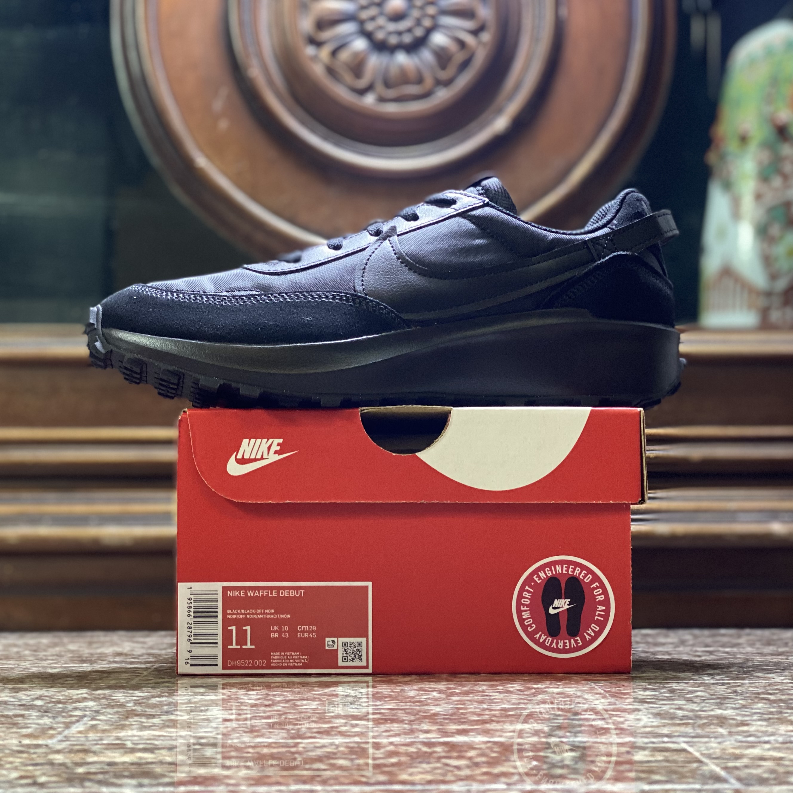 รองเท้า Nike Waffle Debut ‘TripleBlack’ (M8/9.5/10US)