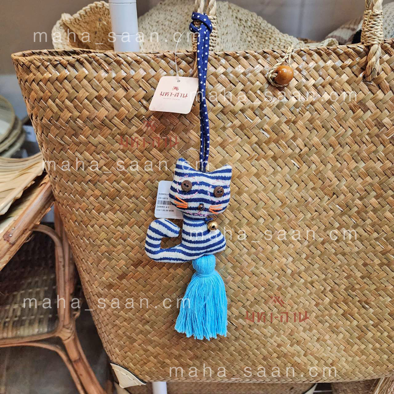 พวงกุญแจผ้า handmade ช้าง แมว หมา ปลา ตกแต่งลวดลาย ห้อยกระเป๋า ของฝาก ของขวัญ Keychian 🪿