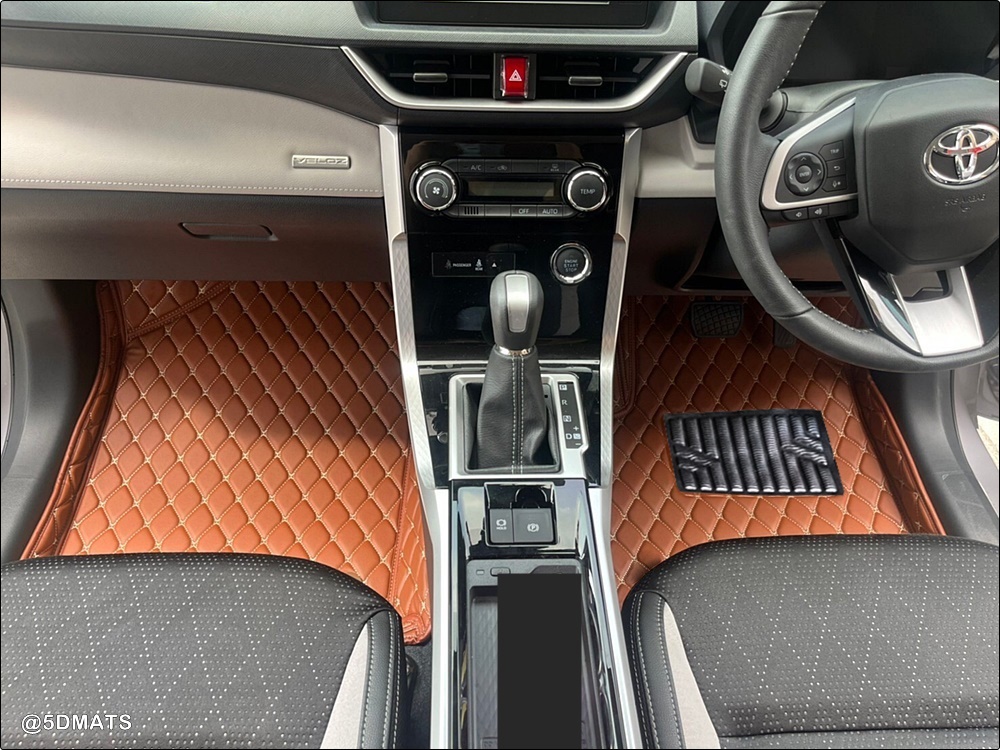 พรมปูพื้นรถยนต์ 6D TOYOTA VELOZ 2022 พรม6D เกรดA เข้ารูป รวมแผ่นท้าย ปิดเบาะ เต็มคัน