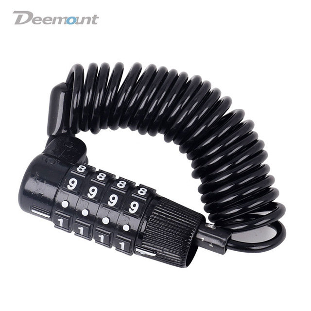 สายล็อกจักรยาน แบบรหัส 4 หลัก สายยึดยาวได้ DEEMOUNT รุ่น RCK101