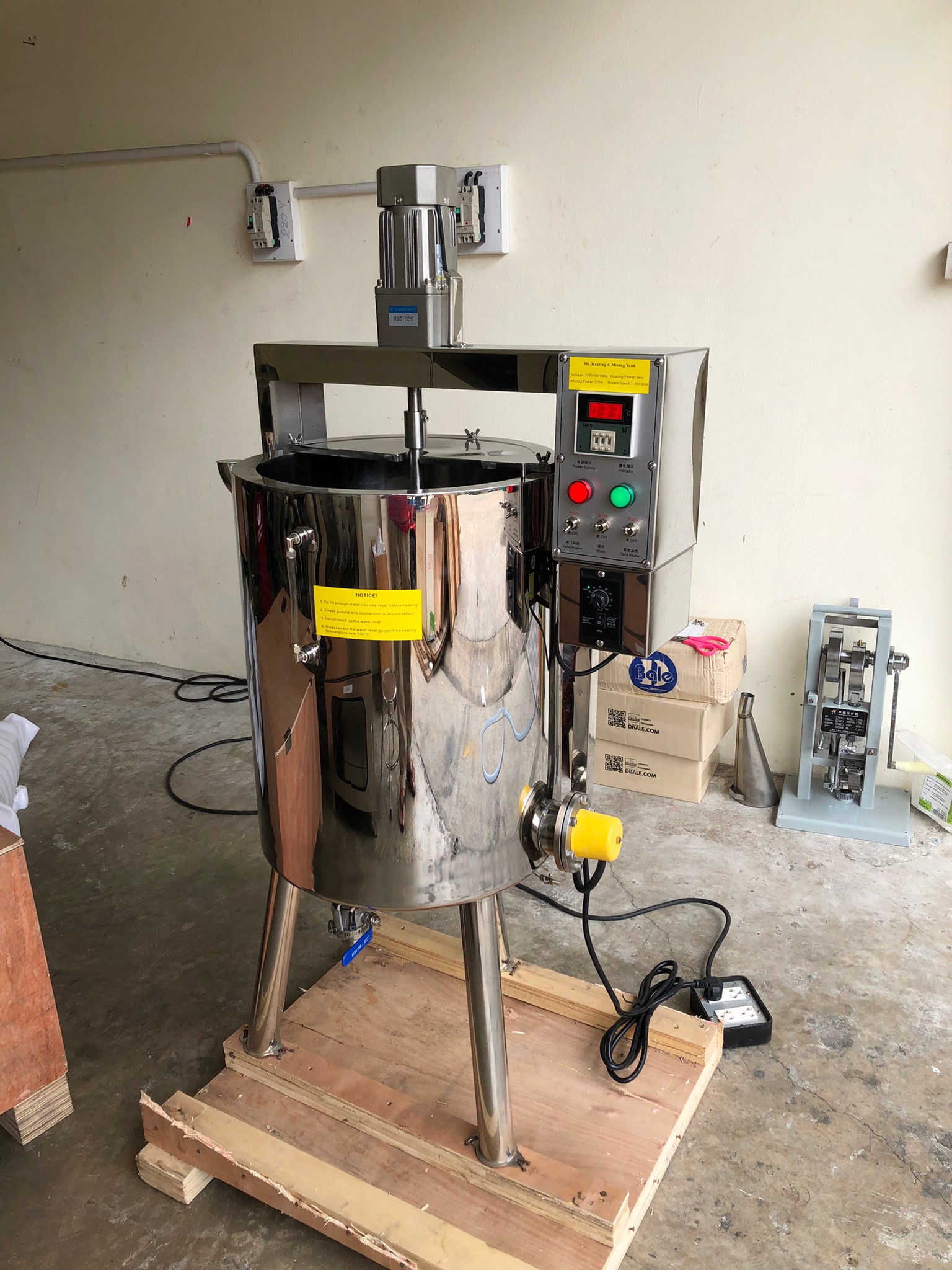 16794 หม้อต้มหม้อกวน 2ชั้น ทำความร้อนได้สูงสุด 100 องศา 50L รุ่น pro OTXY-01