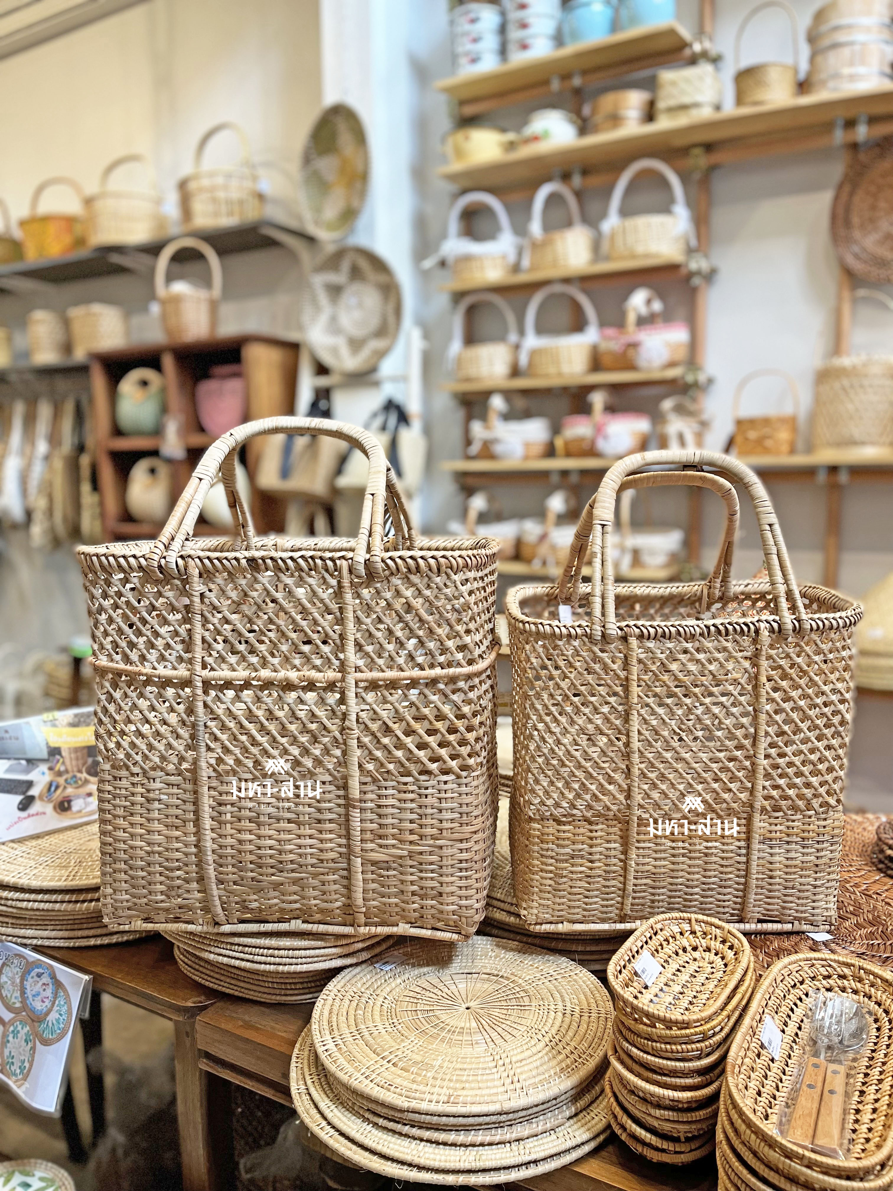 ตะกร้าหวาย ไปวัด ทำบุญ ไปตลาด 🍱