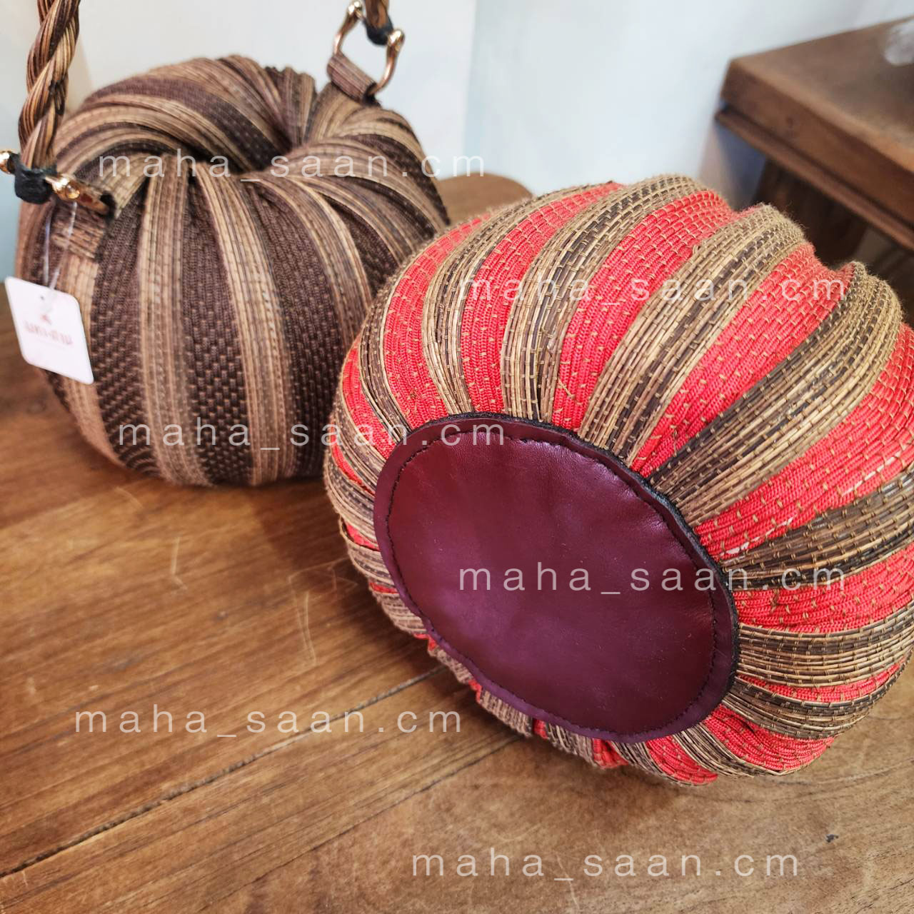 กระเป๋าตาลโตนด คล้องแขน ถือ ทรงกลม น่ารัก 🍊