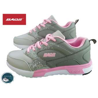 Baoji แท้!!! รุ่น BJW-266 ***สำหรับผู้หญิง*** รองเท้าผ้าใบ สวมใส่สบาย เบา ***ส่งฟรี*** (สีเทา/ชมพู | ดำ/ขาว) ((BEST Seller))