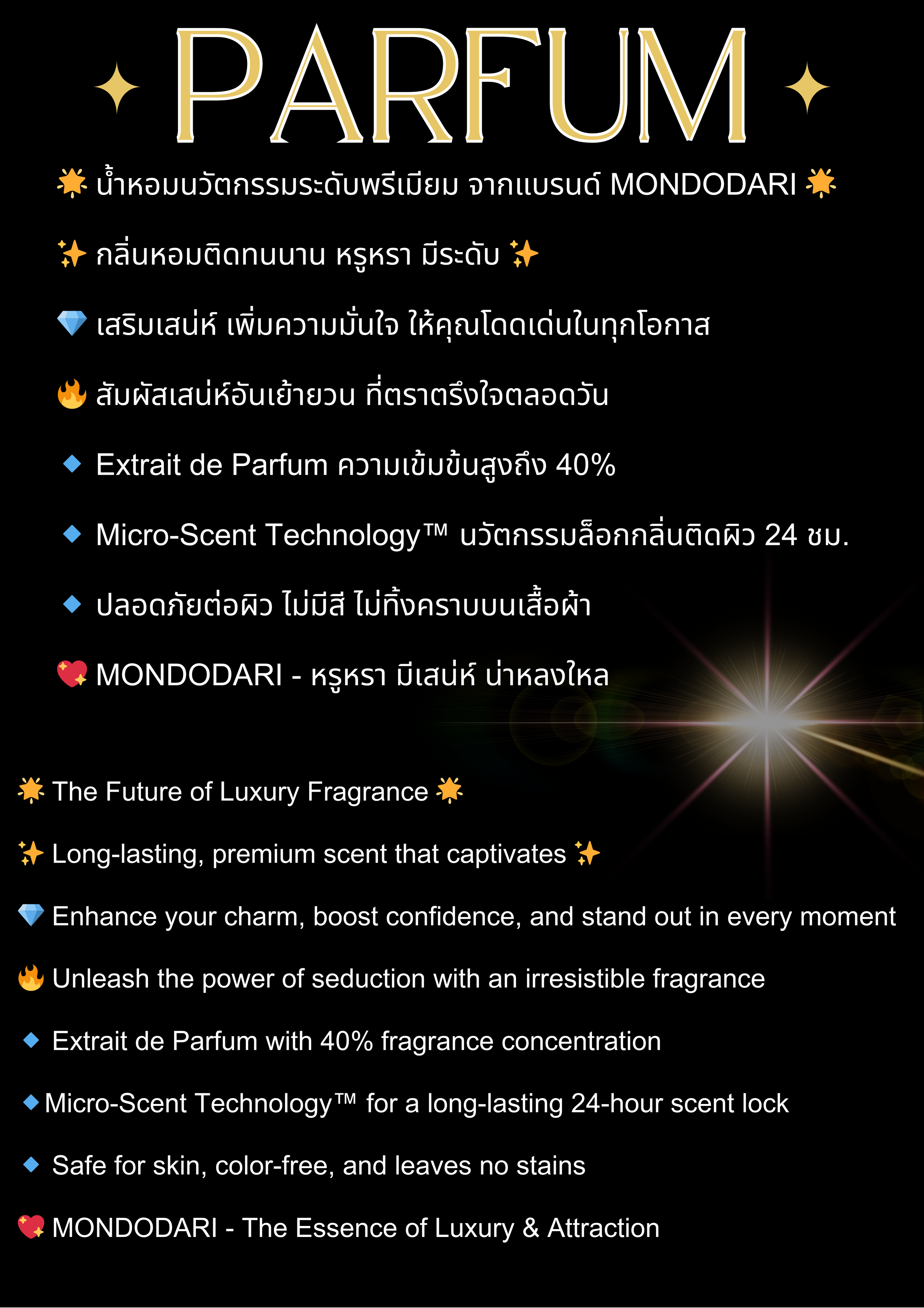 น้ำหอม MONDODARI PURE SIGNATURE – EXTRAIT DE PARFUM 30ml