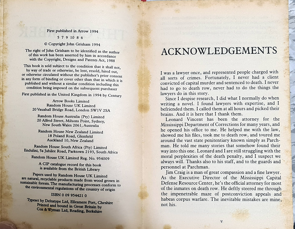 หนังสือ John Grisham ตอน The Chamber ปกอ่อน