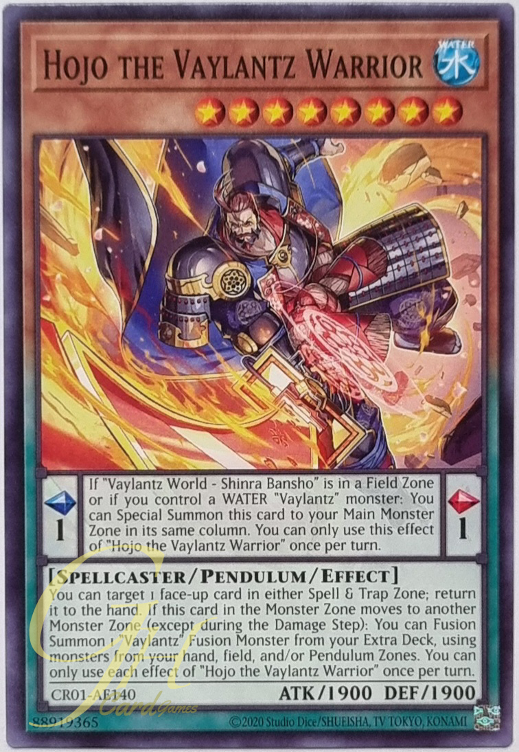 Yugioh [CR01-AE140] Hojo the Vaylantz Warrior (Common)