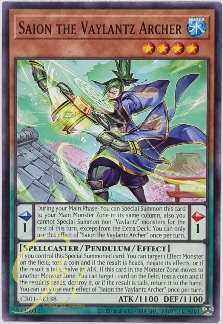 Yugioh [CR01-AE138] Saion the Vaylantz Archer (Common)