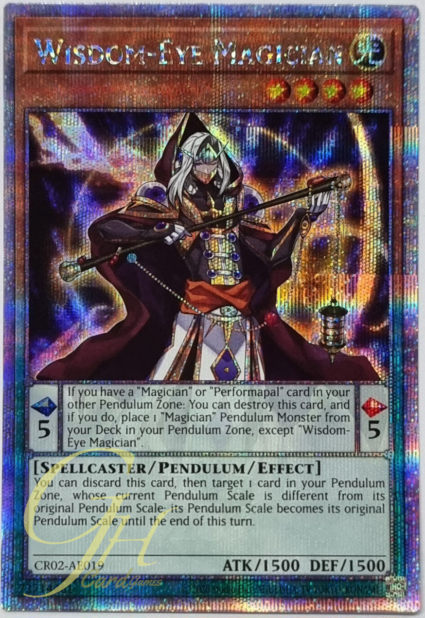 Yugioh [CR02-AE019] Wisdom-Eye Magician (Quarter Century Secret Rare)