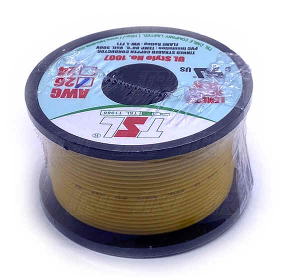 สายไฟอ่อน UL1007 ความยาวม้วนละ 100 ฟุต AWGขนาดต่างๆ (Standard Wire)