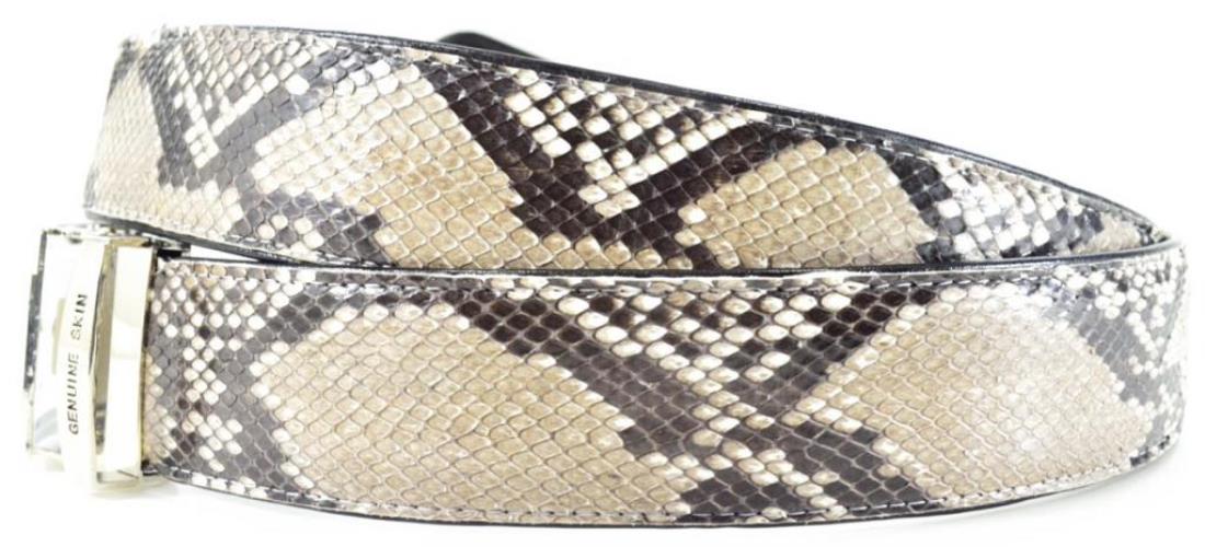 เข็มขัดหนังงูแท้ สีธรรมชาตื