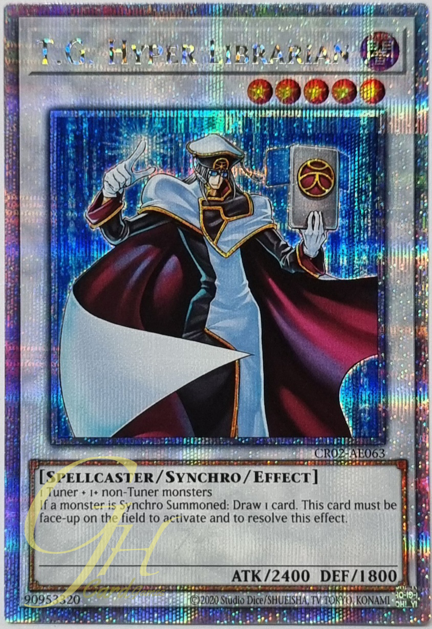 Yugioh [CR02-AE063] T.G. Hyper Librarian (Quarter Century Secret Rare)