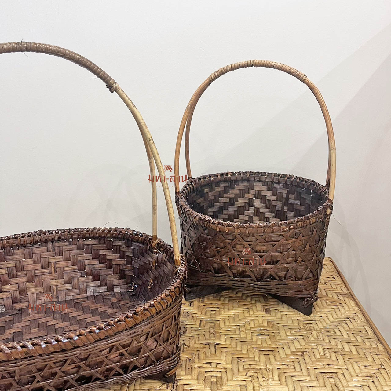 ตะกร้าไม้ไผ่ กระเช้าสาน กระเช้าของขวัญ ตะกร้าโปรยทาน 🤎