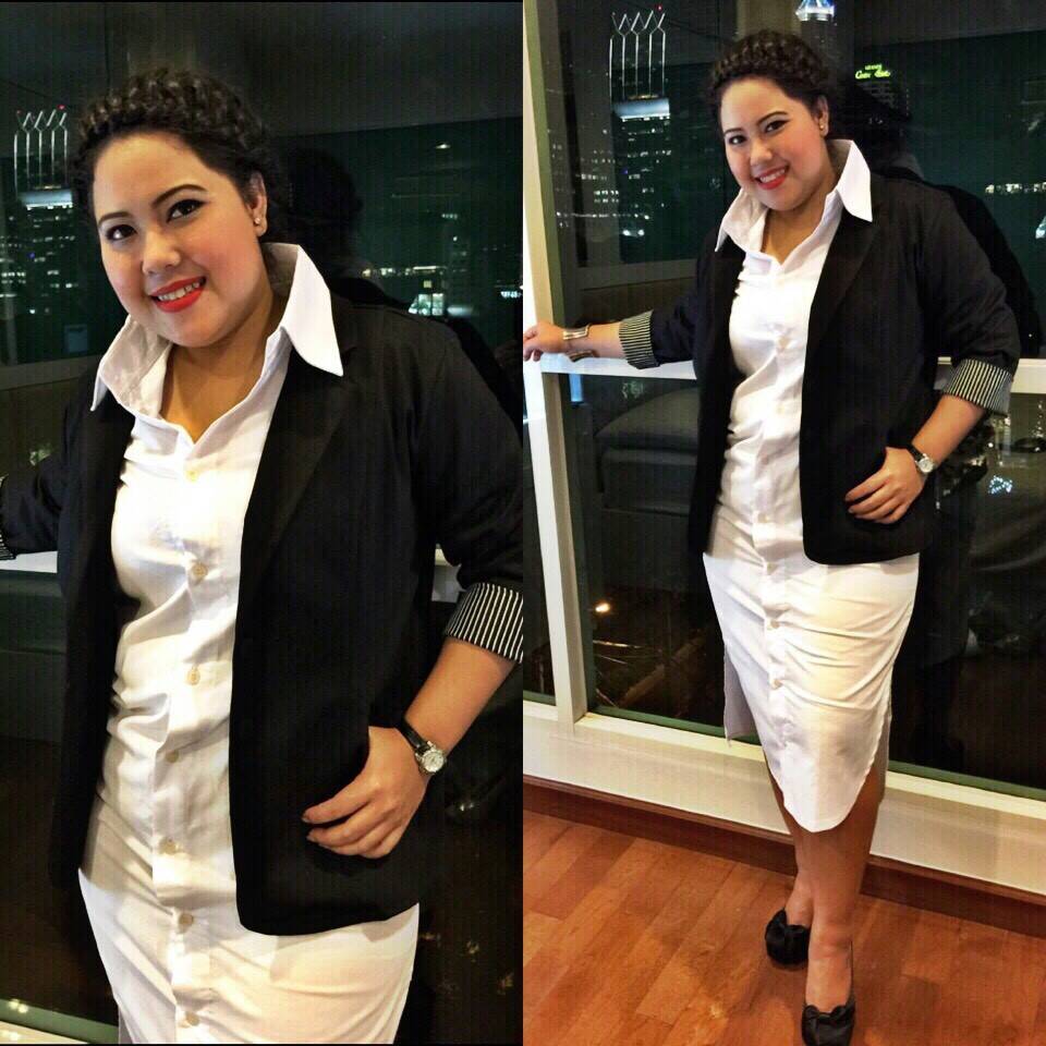 สูทแขน 5 ส่วน สาวอวบ