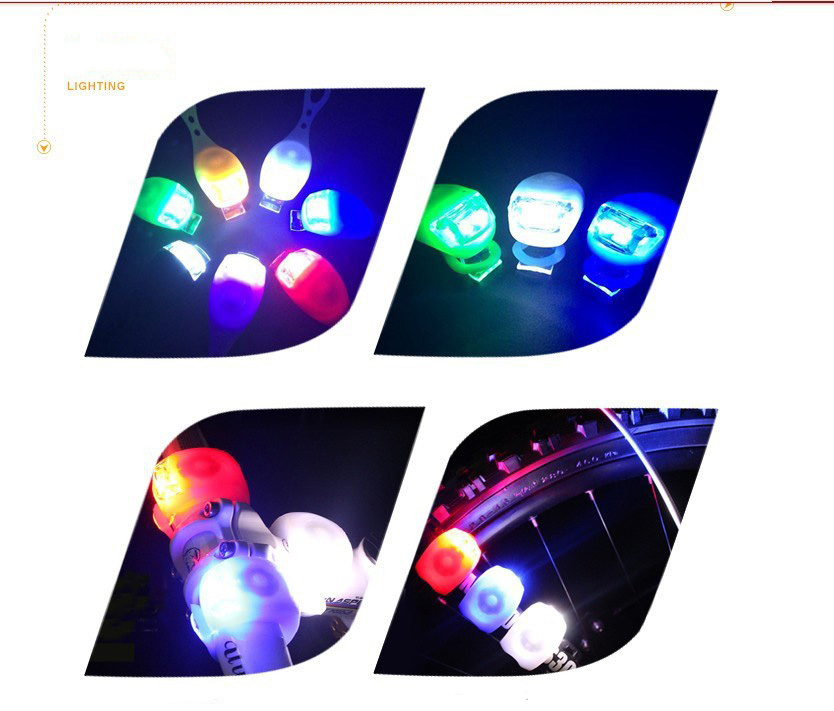 ไฟจักรยาน รุ่น ไฟซิลิโคนตากบ 2LED