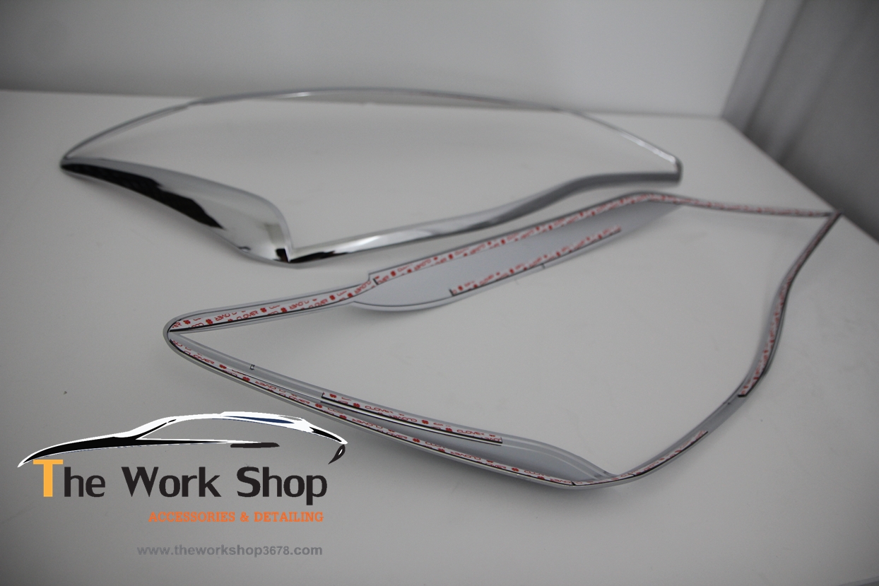 Head Lamp Garnish / Chrome Head Lamp Cover for Korando ( โครเมี่ยมแต่งไฟคู่หน้า )