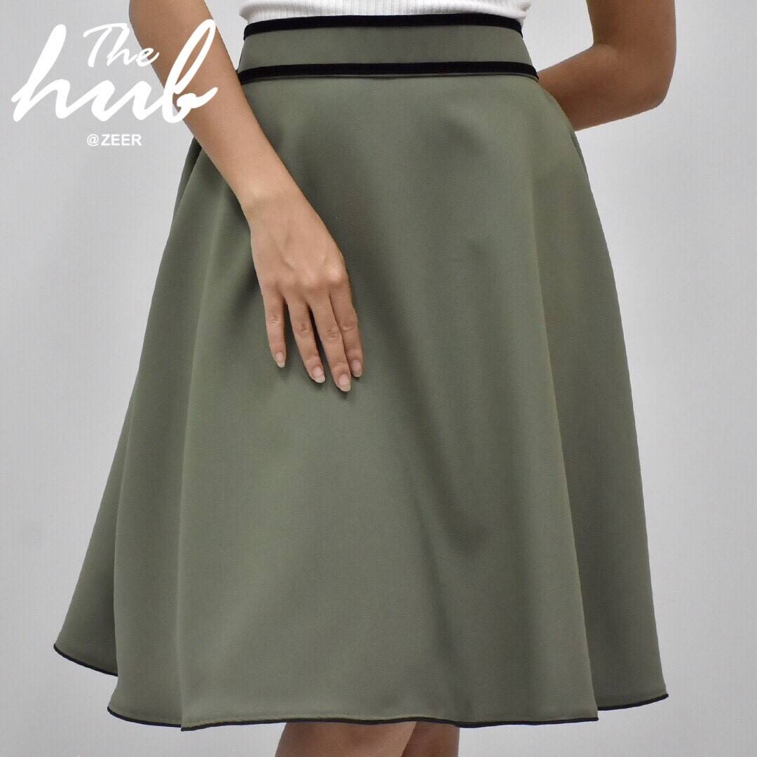 กระโปรงน่ารัก เอวสม็อคหลัง