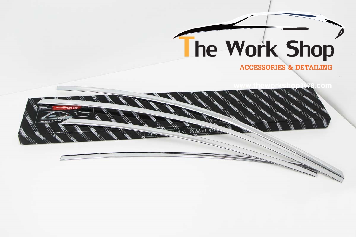 Luxury Chrome Sun Visor (Sangcarful) for Elantra ( ชุดคิ้วโครเมี่ยมแต่งขอบกระจกด้านล่าง )