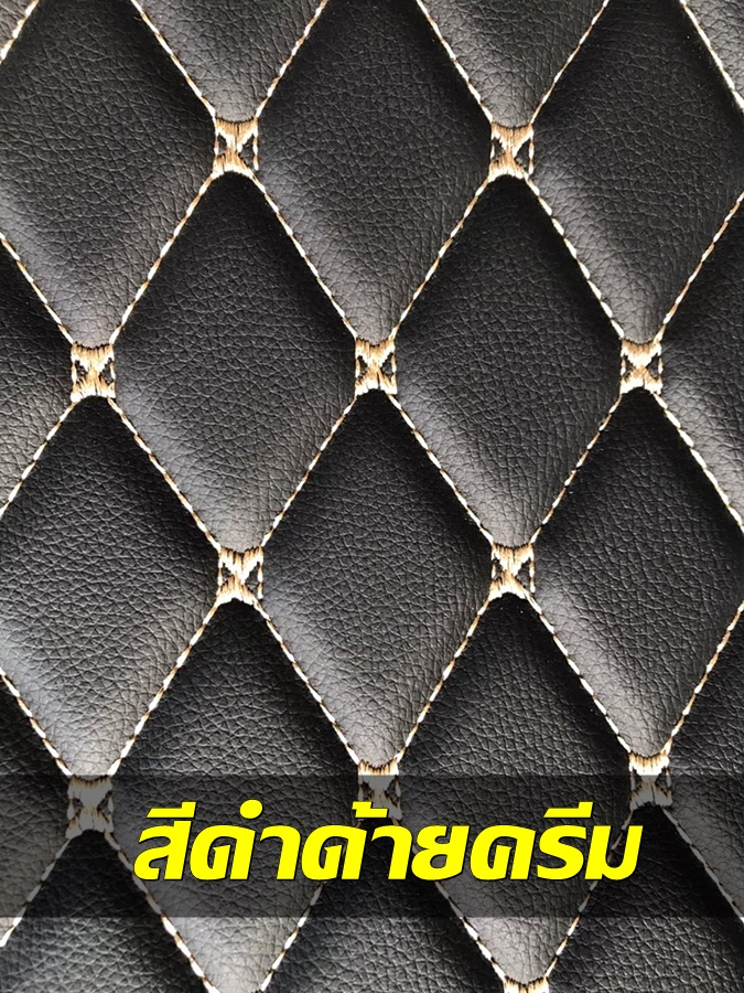 พรมปูพื้นรถยนต์6D VOLVO V40 (2013-16) พรม6D วอลโว่ วี40 สีดำด้ายครีม เข้ารูป เต็มคัน 6ชิ้น