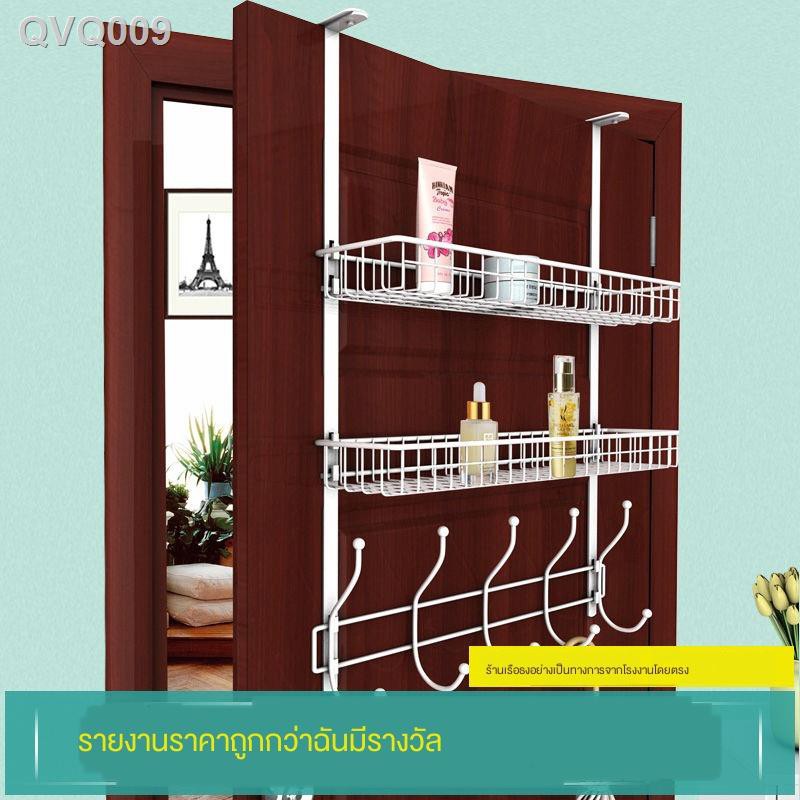 ราวแขวนประตูด้านหลังแบบไม่ต้องใช้ตะปู ชั้นเก็บของด้านหลังแบบปิดประตู ชั้นวางของในห้องนอน ที่แขวนในห้องน้ำ