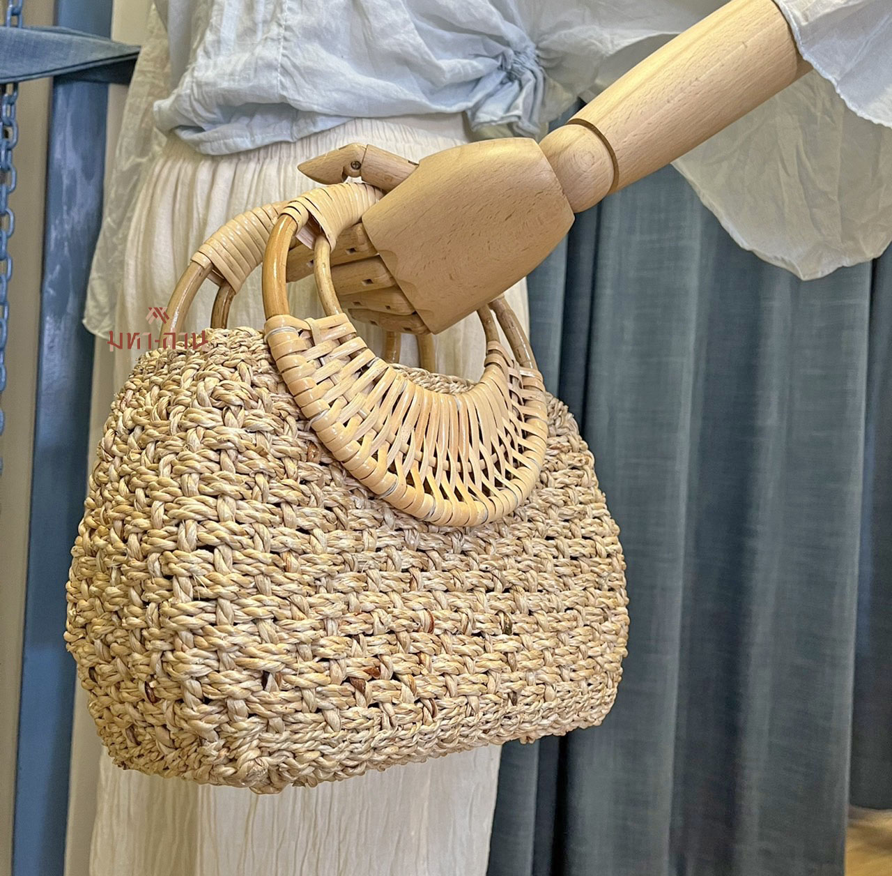 กระเป๋าถือ กระเป๋าสาน กระเป๋าผักตบชวา กระเป๋าผู้หญิง กระเป๋ามินิมอล 💐