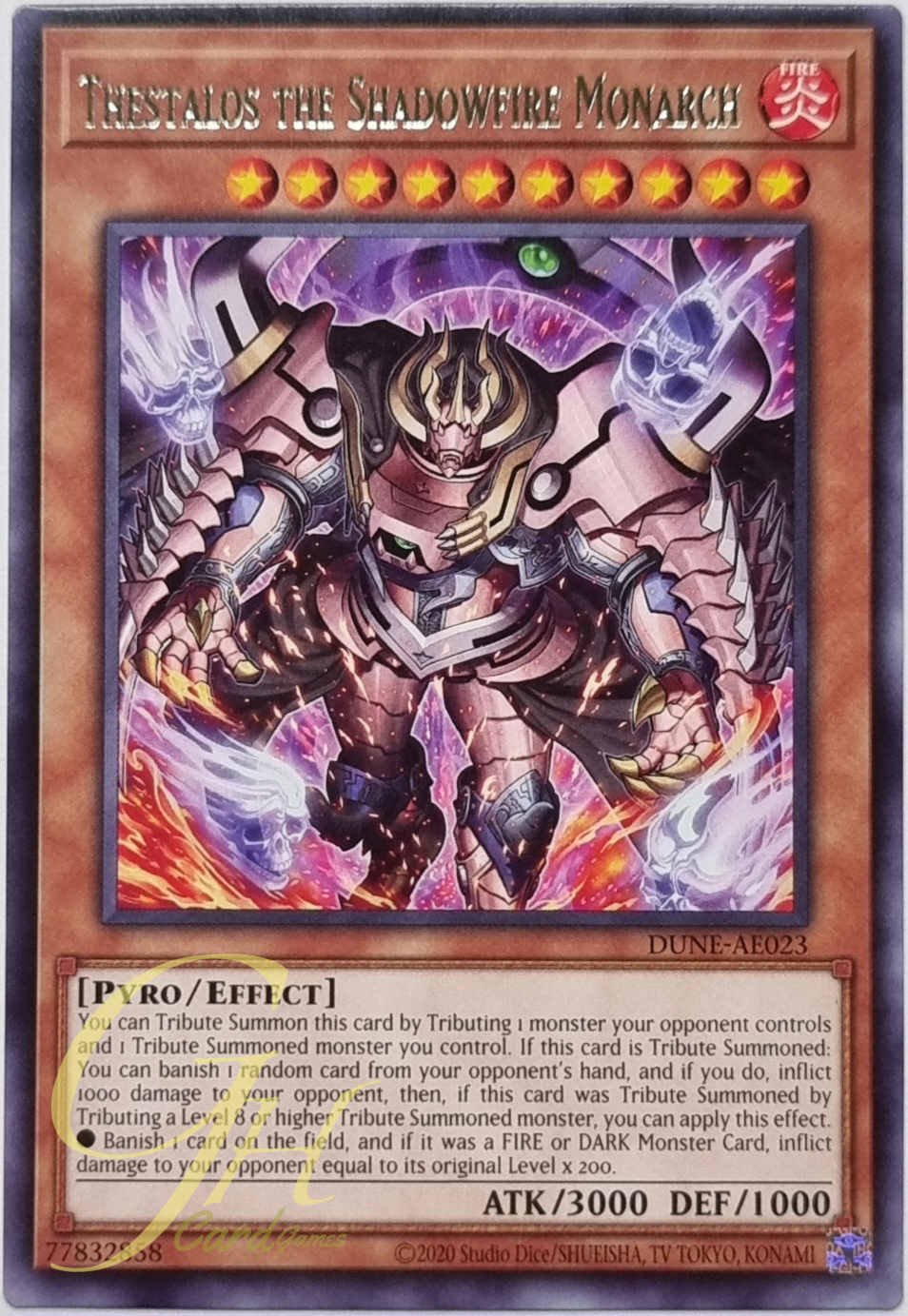 Yugioh [DUNE-AE023] Thestalos the Shadowfire Monarch (Rare)
