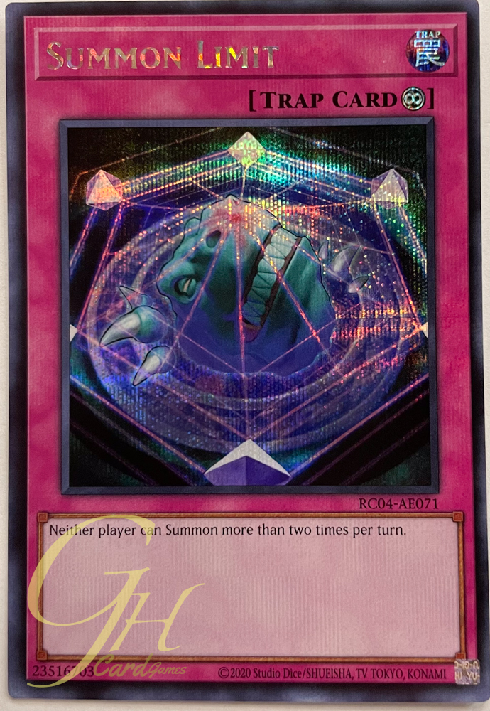 Yugioh [RC04-AE071] Summon Limit (Secret Rare)
