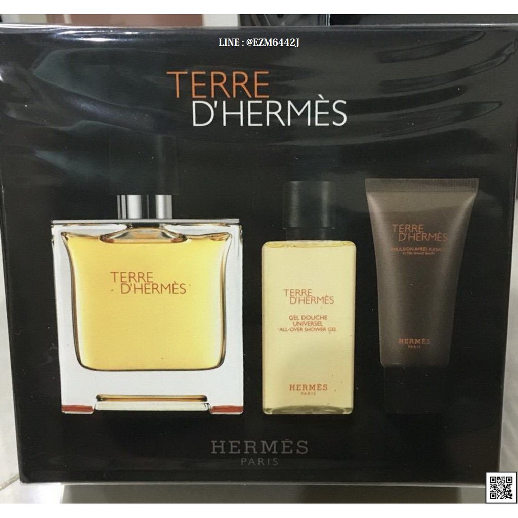 น้ำหอมแท้ SET 3 ITEMS HERMES TERRE D ' HERMES FOR MEN EAU DE PARFUM SPRAY ของใหม่ กล่องขาย เหมือนกับห้าง
