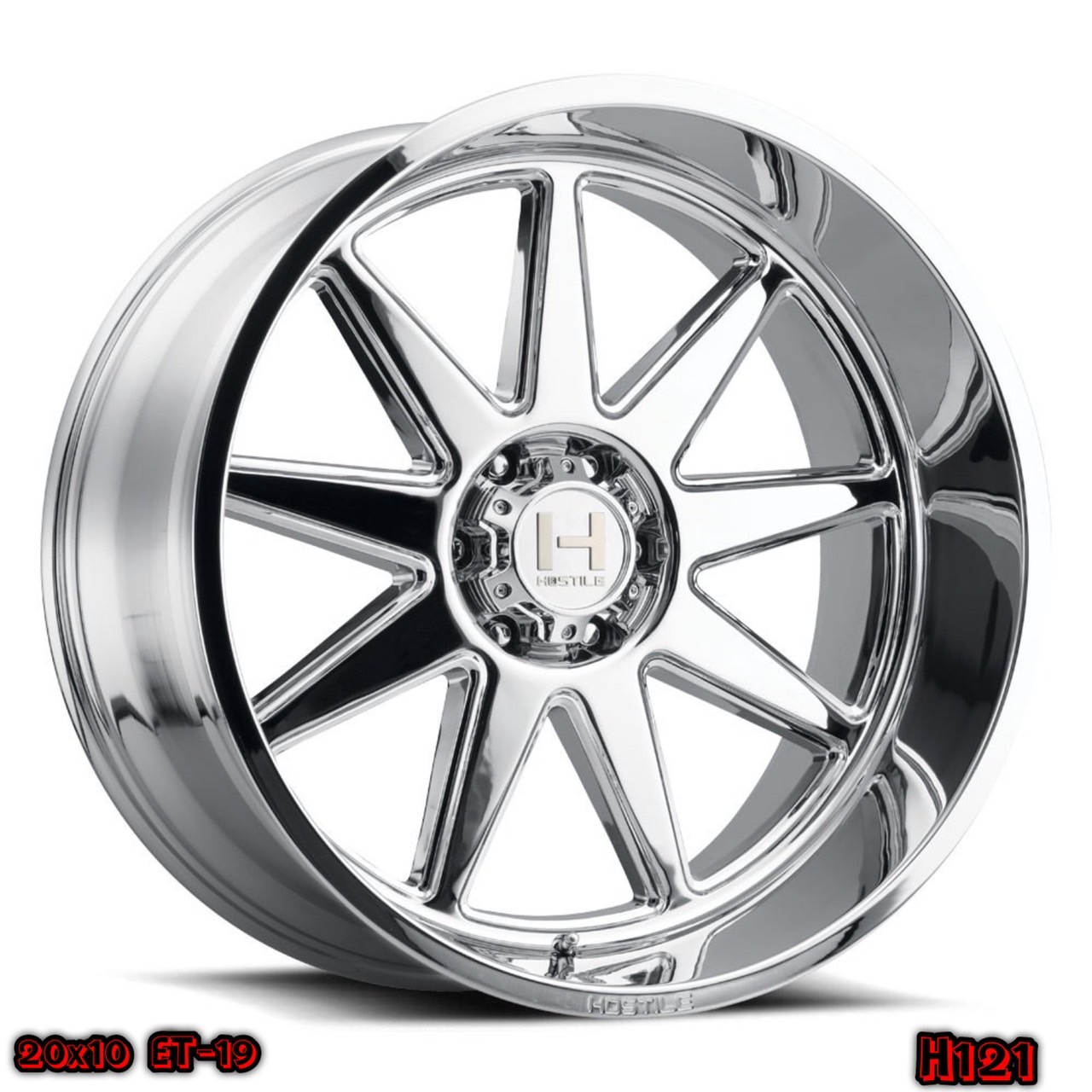 HOSTILE H121 ขอบ20 สีโครเมี่ยม นำเข้าโดย STEP9