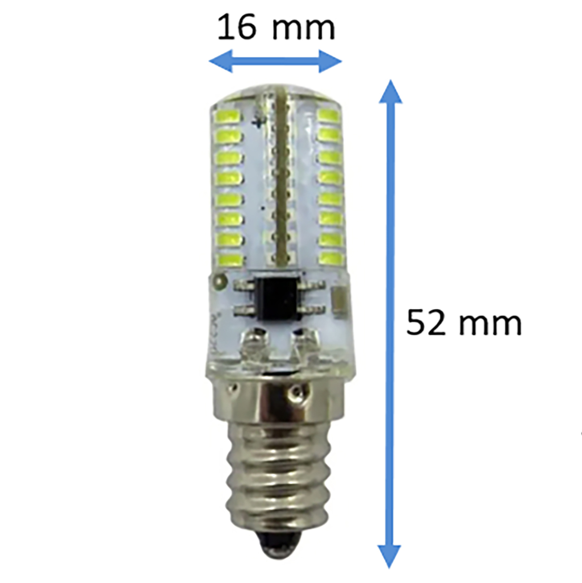 หลอดไฟตู้เย็น LED 7 วัตต์ ขั้วเกลียว E12 แสงเหลือง Warm White LED 64 เม็ด ความร้อนต่ำ