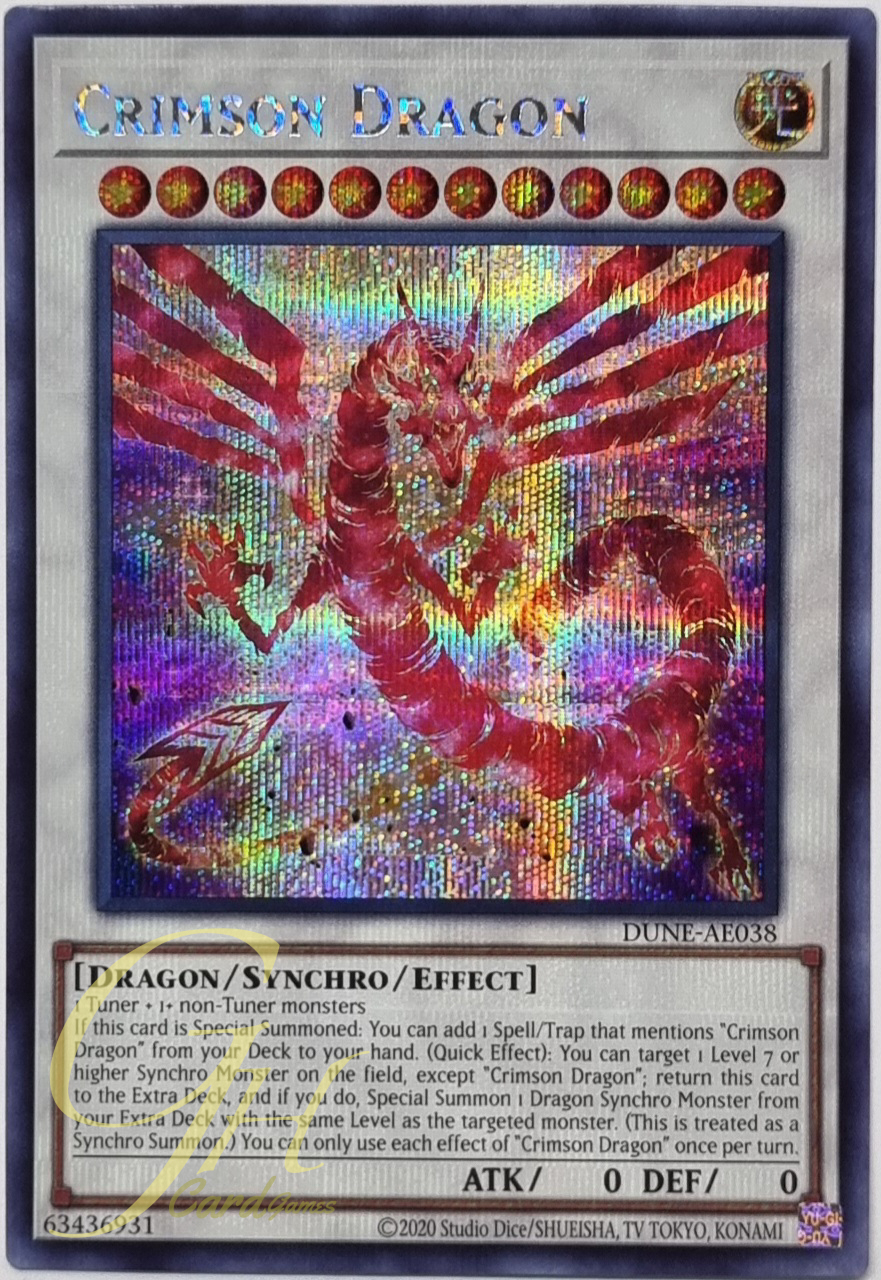 Yugioh [DUNE-AE038] Crimson Dragon (Secret Rare)