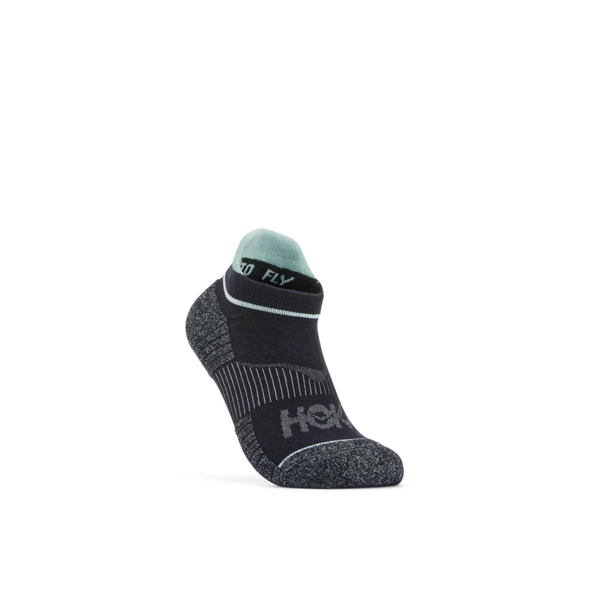 ถุงเท้าวิ่ง HOKA No-Show Running Socks ‘BLACK’ #แพค1คู่ (L)