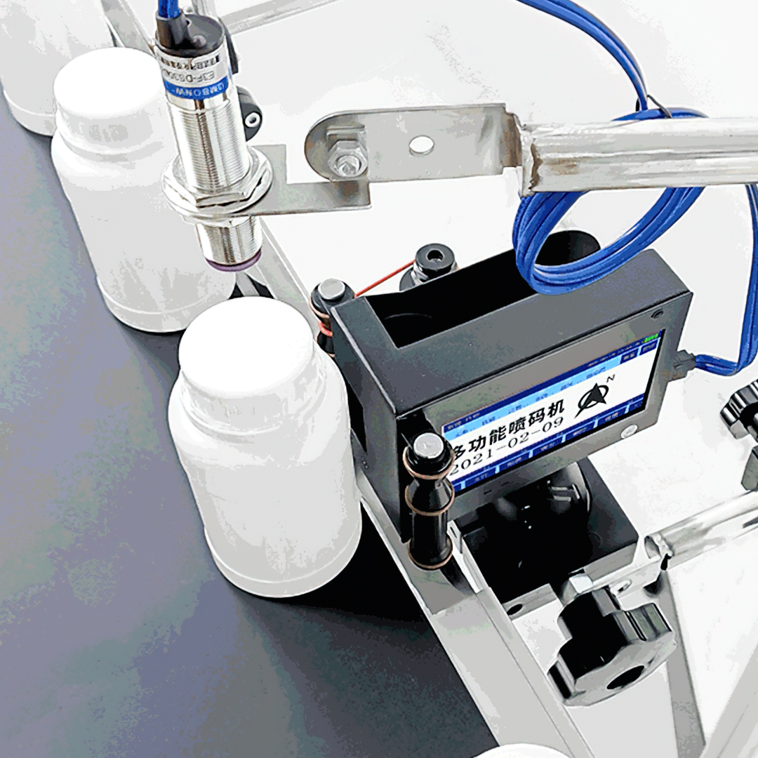 🌈เครื่องพิมพ์วันที่ผลิต วันหมดอายุ พิมพ์โลโก้ พร้อมโต๊ะสายพาน Intelligent hand-held inkjet print ⭐ชุดนี้รวม ขาตั้ง สายพาน พร้อมเซ็นเซอร์ ⭐