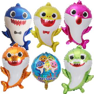 ลูกโป่งฟอยล์เบบี้ชาร์ค / Foil Baby Shark dark Size 68*54 Cm