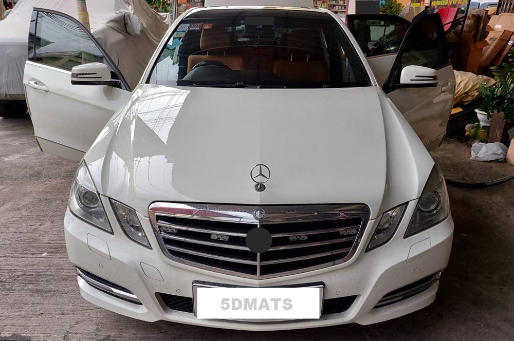 พรมปูพื้นรถยนต์5D BENZ E-CLASS W212 พรม5D VIP 13มิล ลายRICH เต็มคัน 4ชิ้น รวมแผ่นท้าย