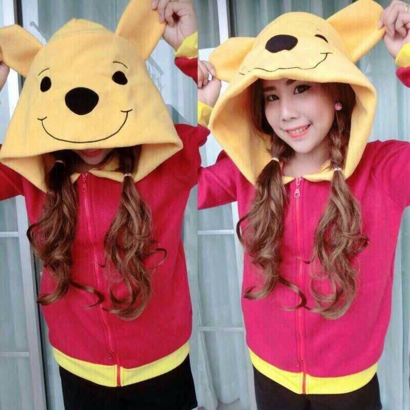 เสื้อกันหนาวฮู้ทการ์ตูน ไซร์ใหญ่