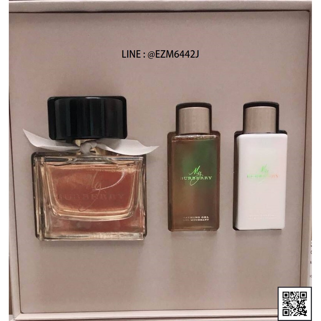 เซ็ต น้ำหอมแท้ SET3 ITEMS BURBERRY MY BURBERRY EAU DE TOILETTE SPRAY 90 ML +BODY LOTION 75 ML + SHOWER GEL 75 ML