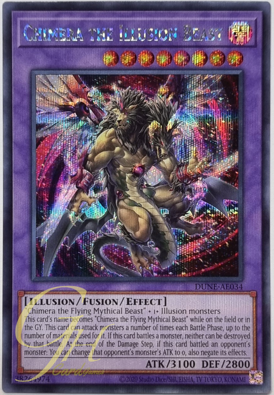 Yugioh [DUNE-AE034] Chimera the Illusion Beast (Secret Rare)